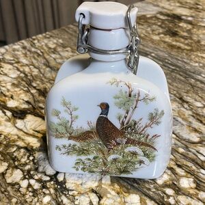 Vintage Bavarian Village Rauschert porcelain flask
